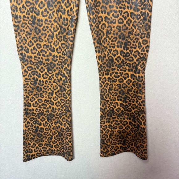 7 For All Mankind Womens High-Waist Slim Kick Flared Jeans Leopard Pants Size 28 - Picture 4 of 12